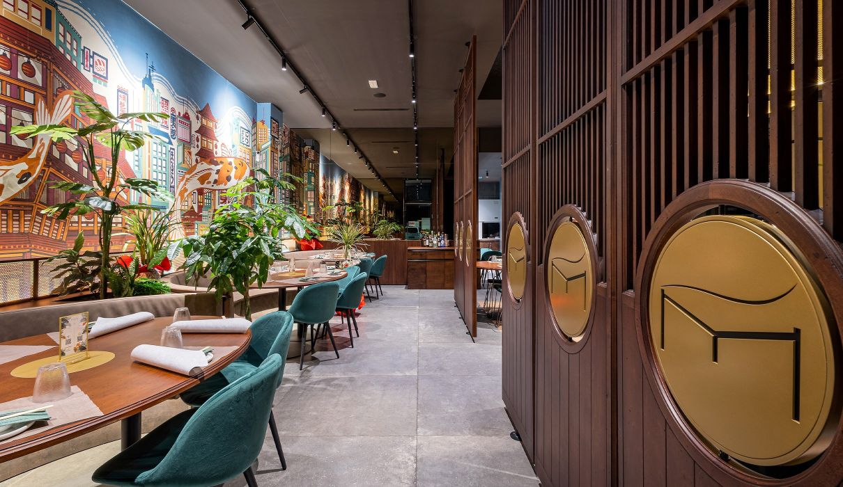 Sushi restaurant arredamento sala ristorante su misura