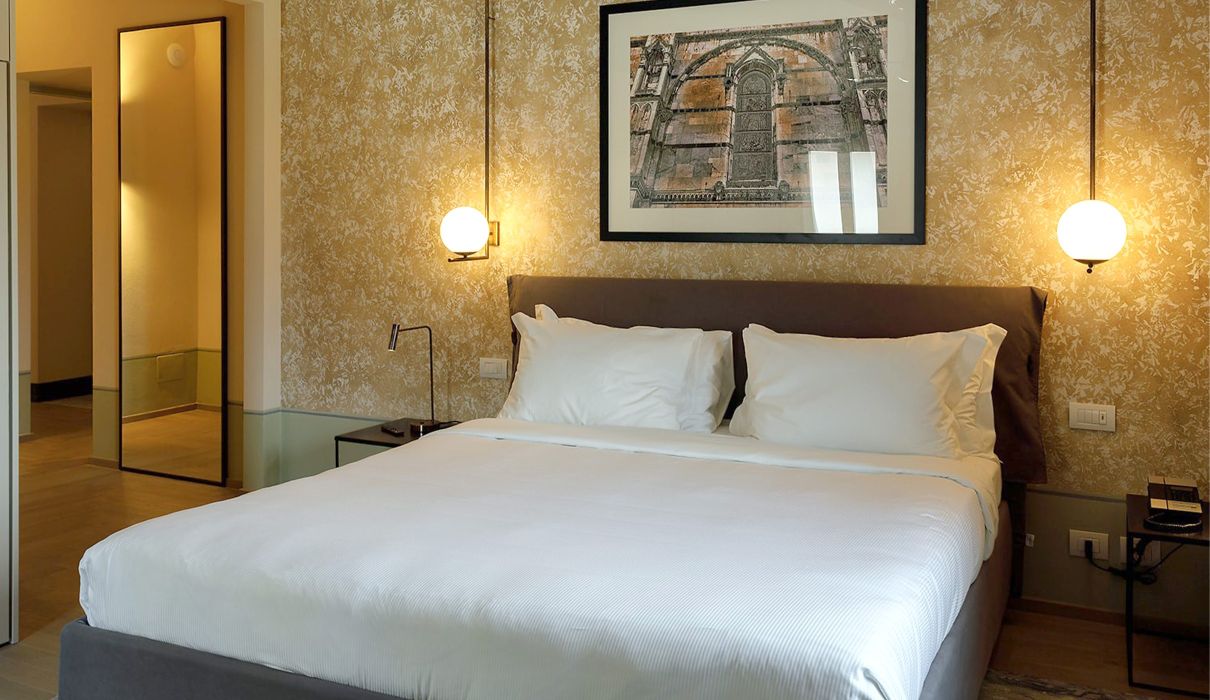 Custom-made hotel furnishings in an elegant modern style