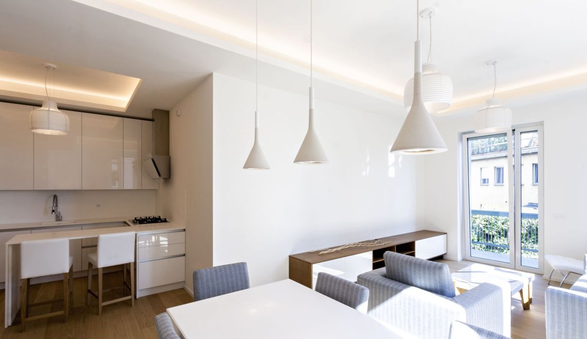 Open space: Cucina e soggiorno 
