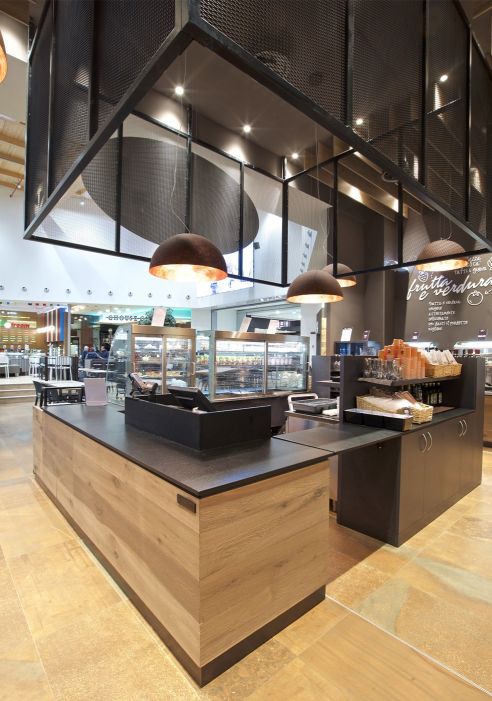 Risto Self Iperal Custom-made furniture for self-service restaurants: checkout counter