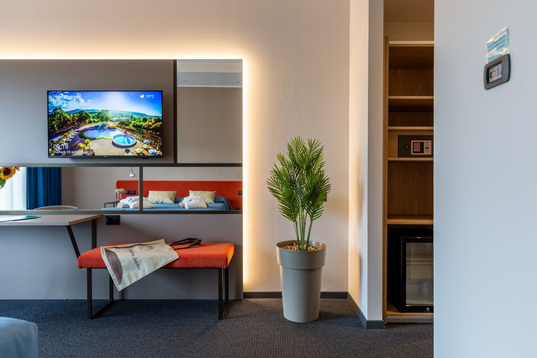Custom-made hotel furnishings in an elegant modern style
