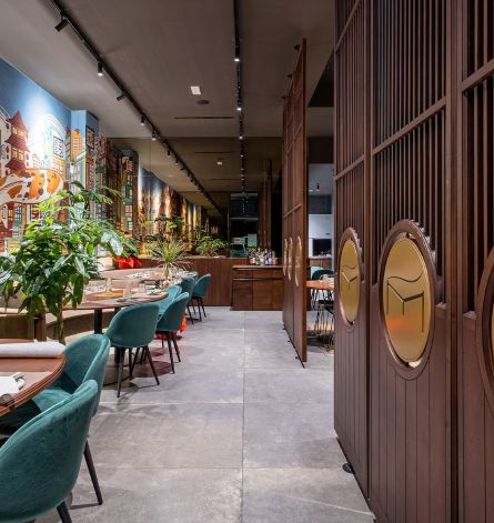 Sushi restaurant arredamento sala ristorante su misura