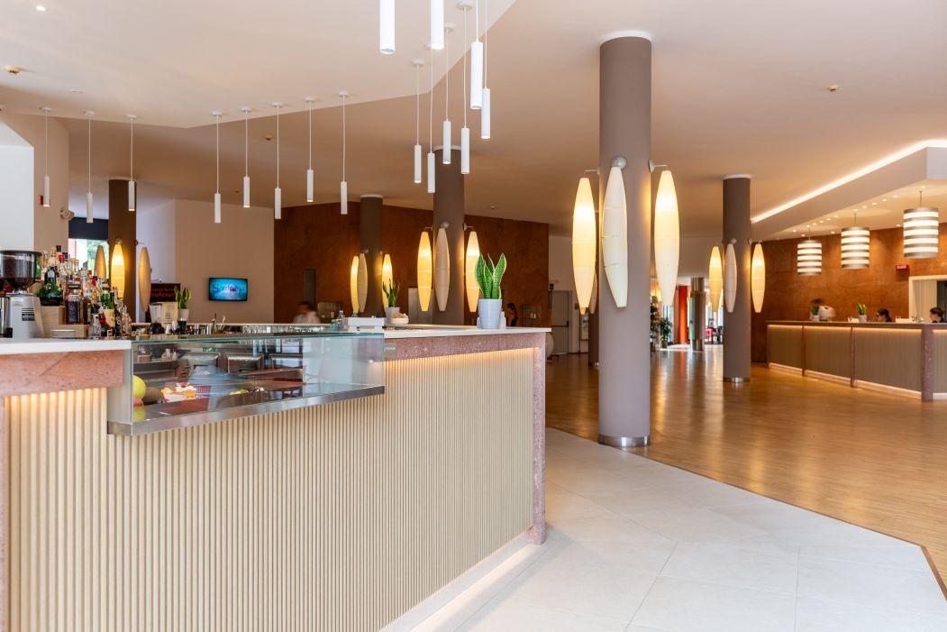 Custom-made hotel furnishings in an elegant modern style