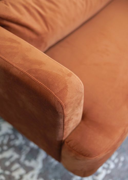 Custom-made hotel furniture: armchair fabric detail