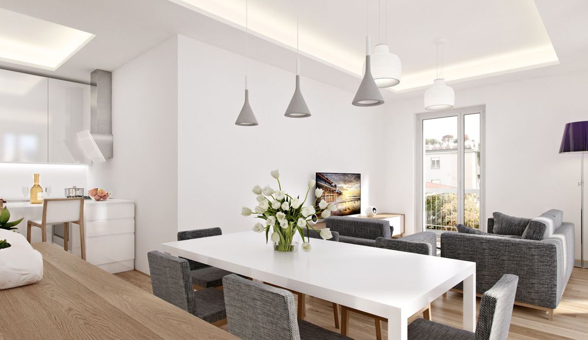 Open space: Cucina e soggiorno 
